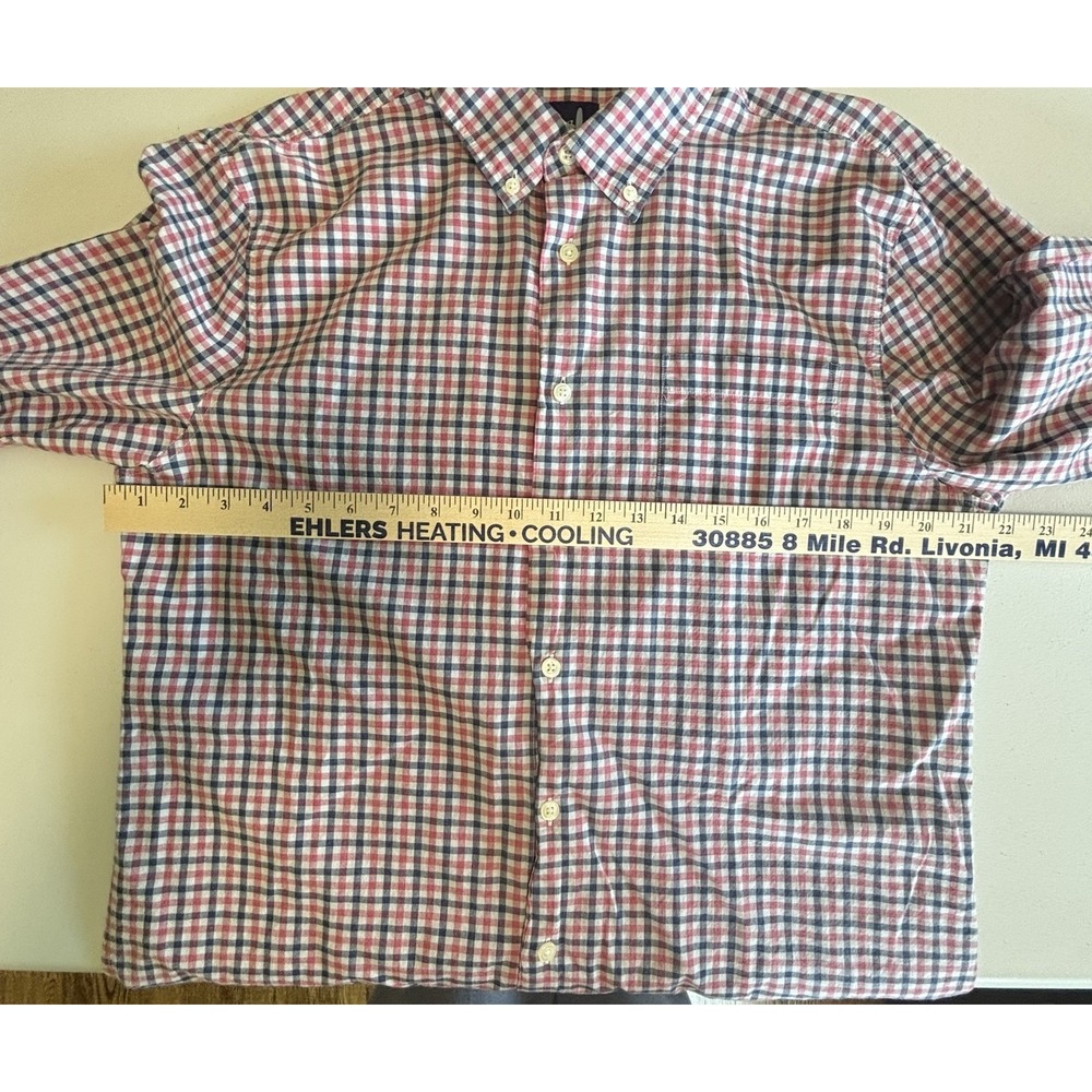 Johnnie-O Long Sleeve Plaid Button Down Men's Medium Cotton Shirt - Picture 3 of 10